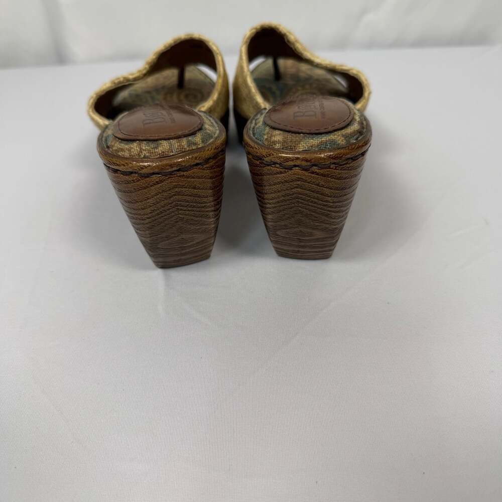 Born W62238 Tweed Raffia Wedge Platform Thong Sandals - Picture 5 of 7